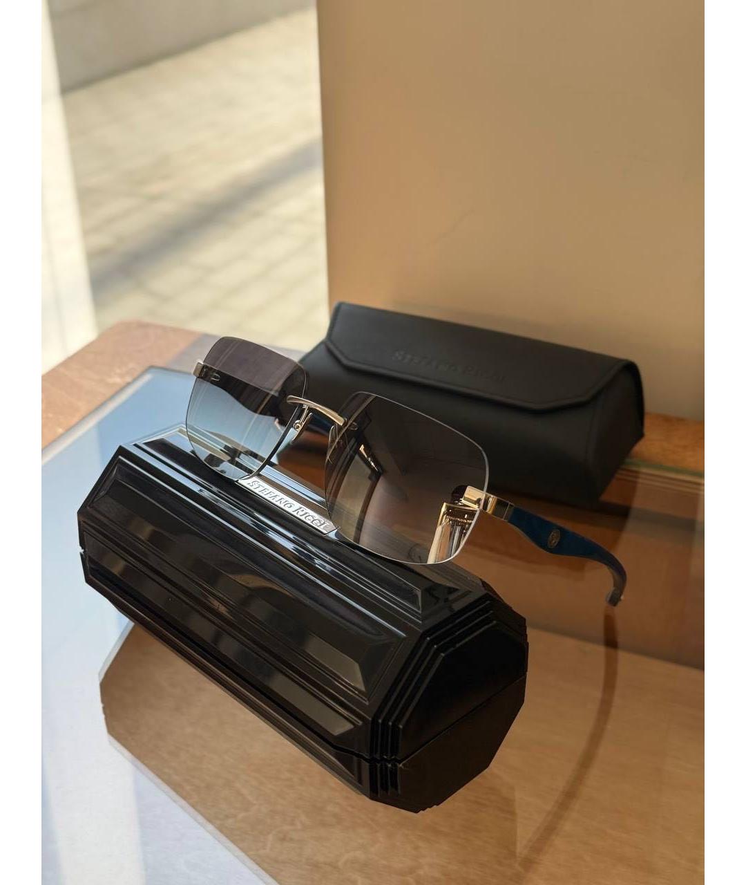 STEFANO RICCI Темно-синие солнцезащитные очки, фото 2