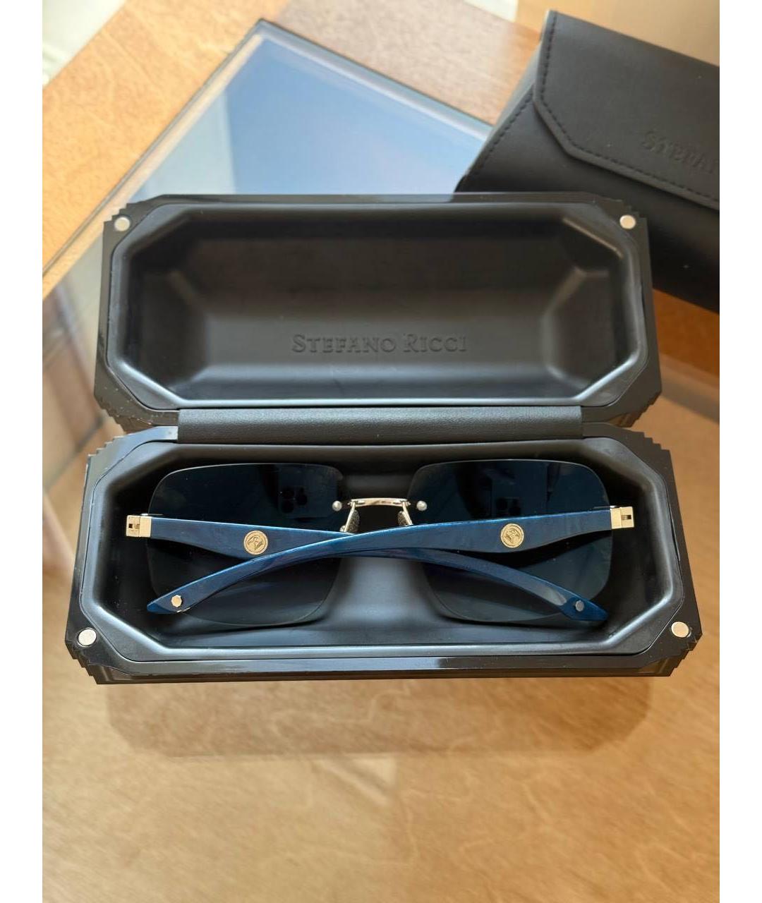 STEFANO RICCI Темно-синие солнцезащитные очки, фото 4
