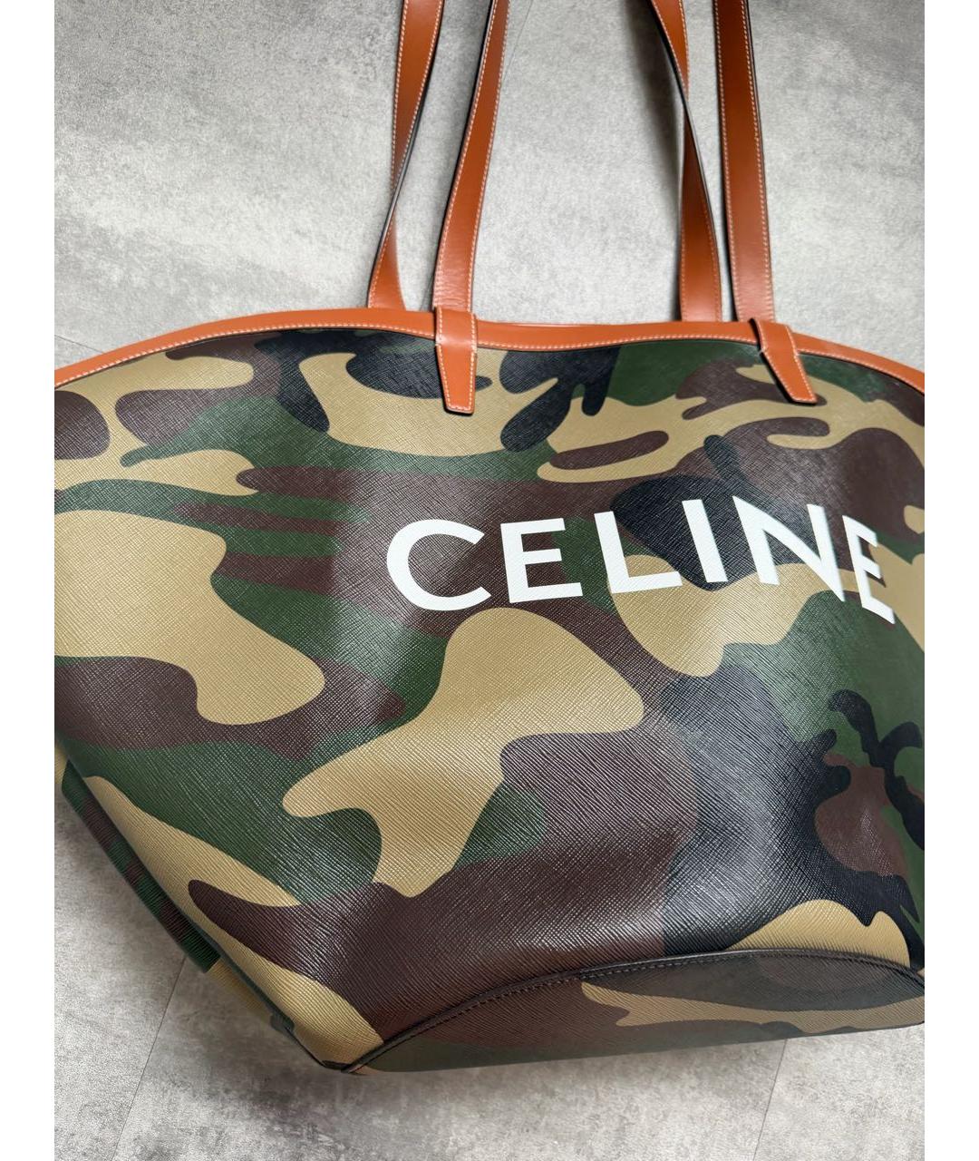 CELINE Хаки сумка тоут, фото 2