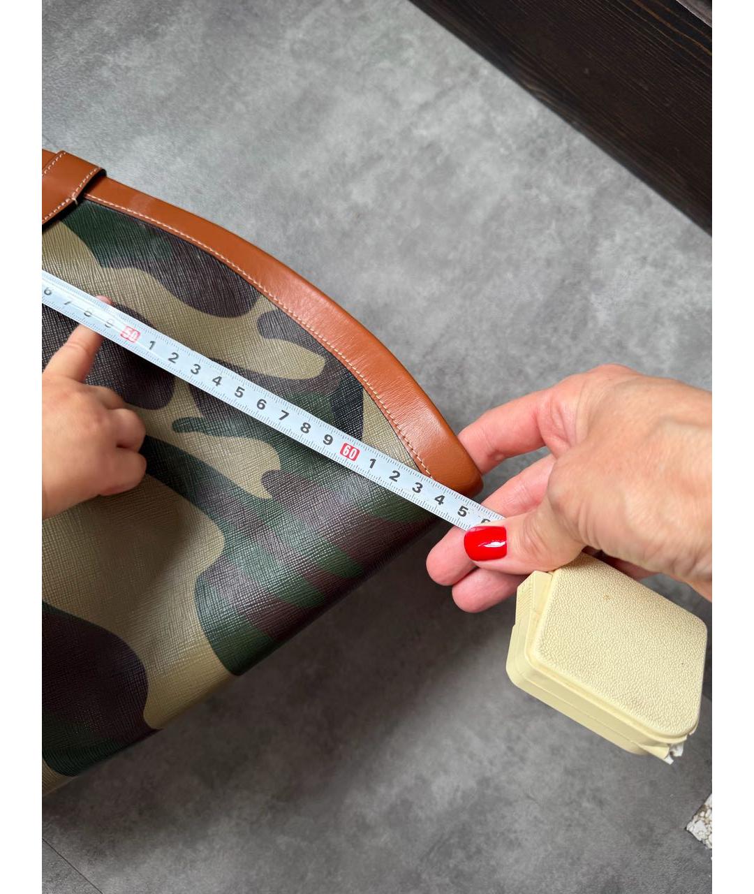 CELINE Хаки сумка тоут, фото 6