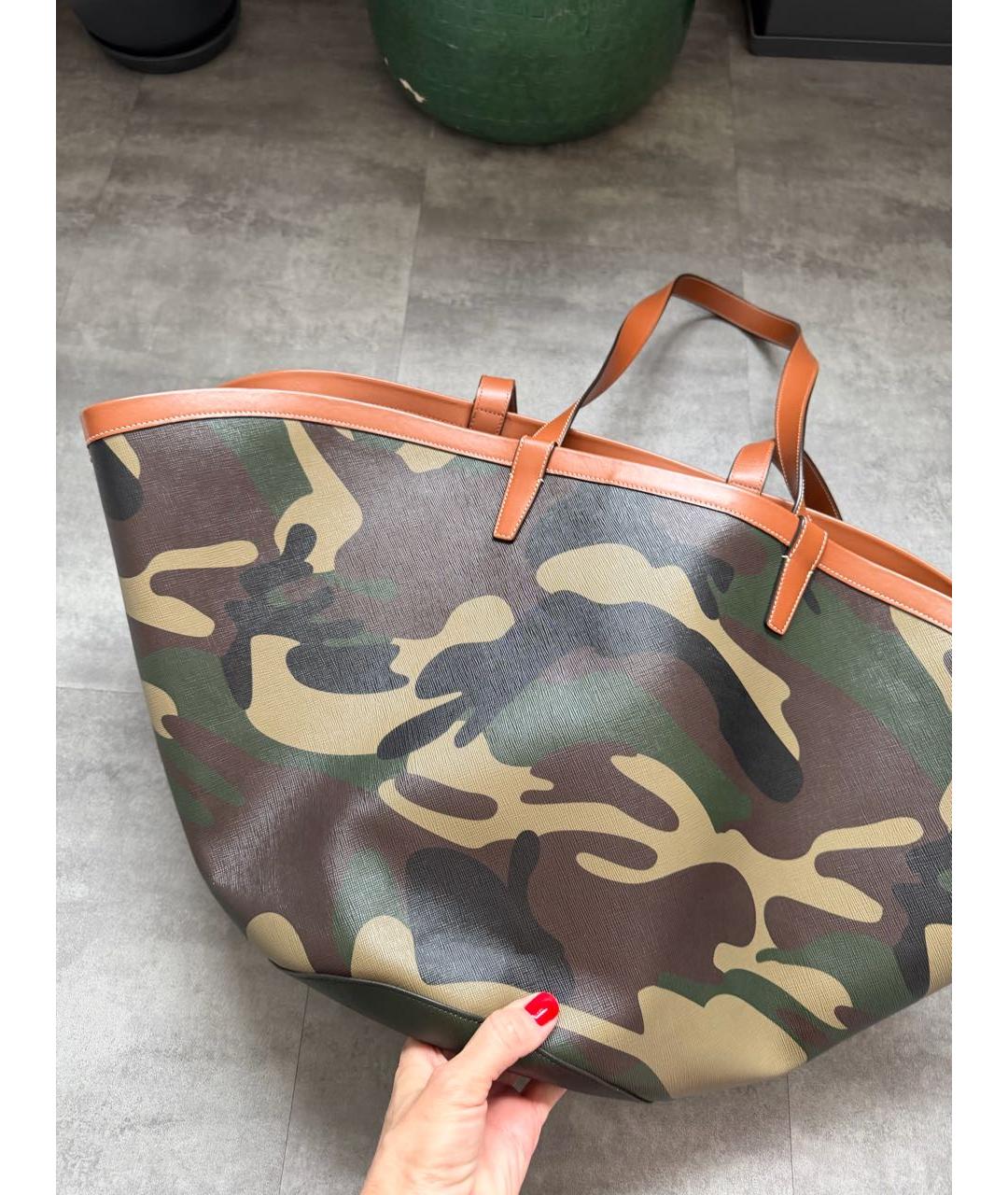 CELINE Хаки сумка тоут, фото 4