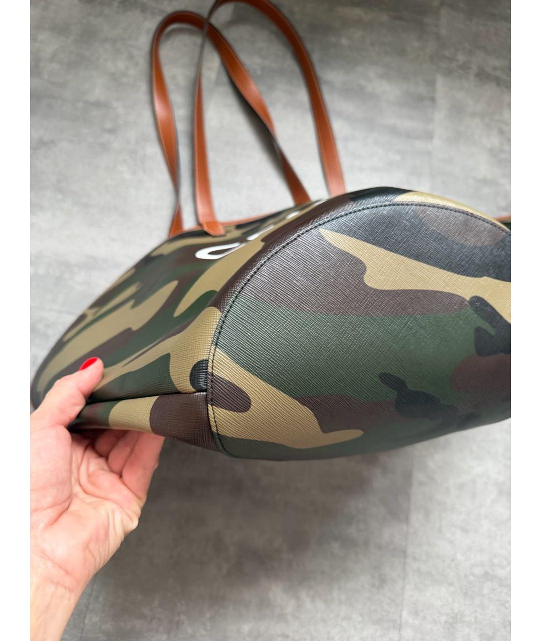 CELINE Хаки сумка тоут, фото 3