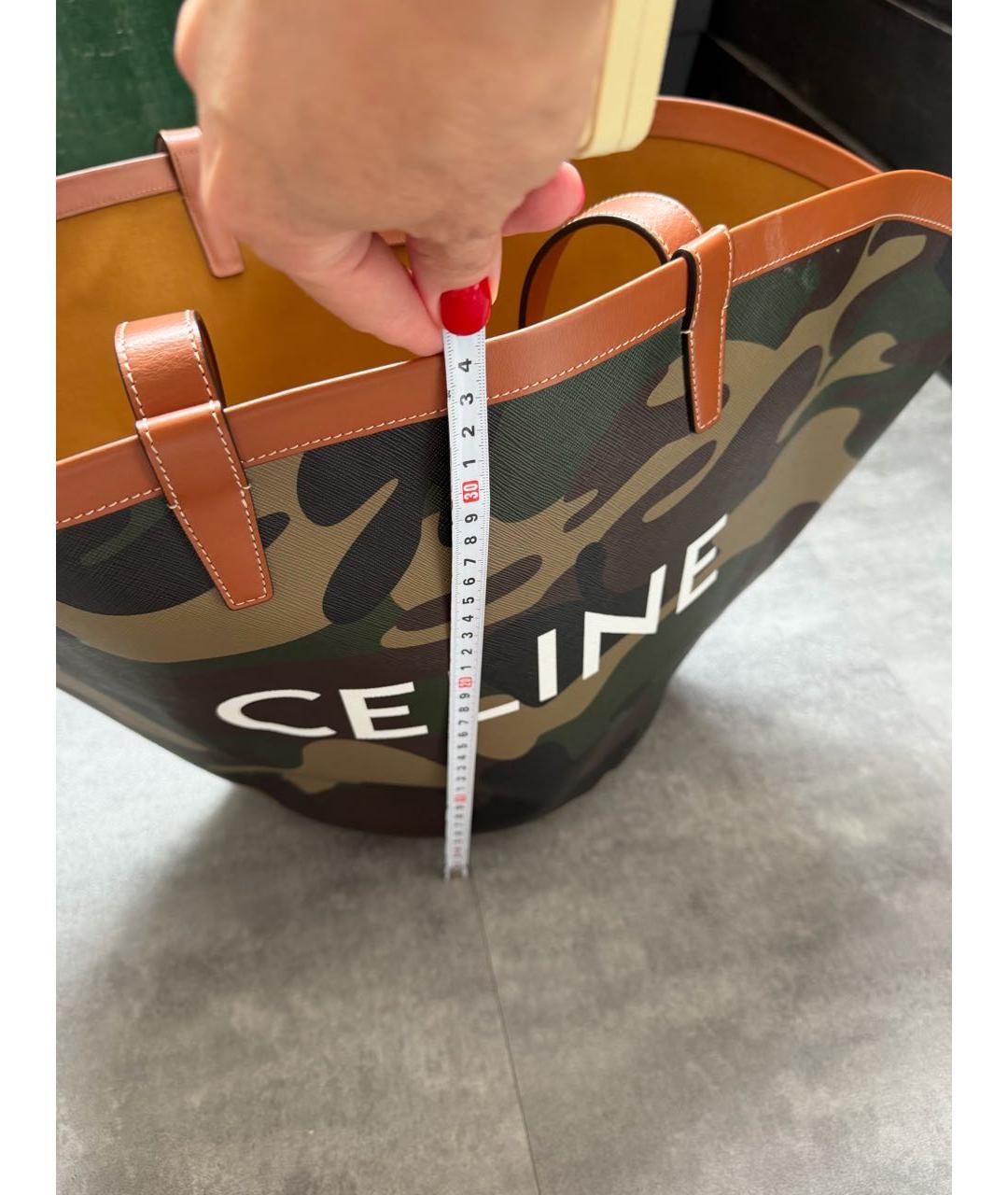 CELINE Хаки сумка тоут, фото 7