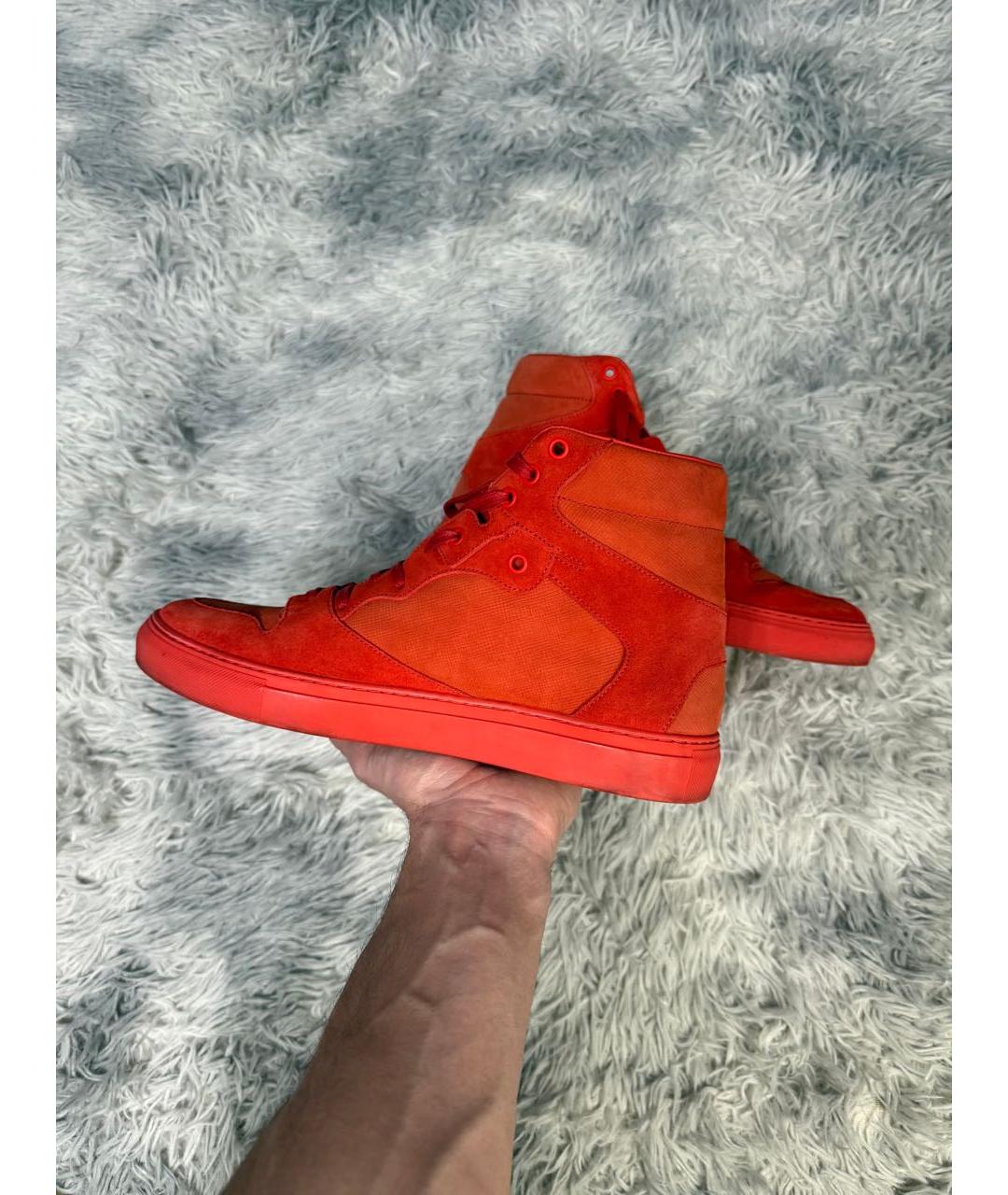 BALENCIAGA Красные высокие кроссовки / кеды, фото 2