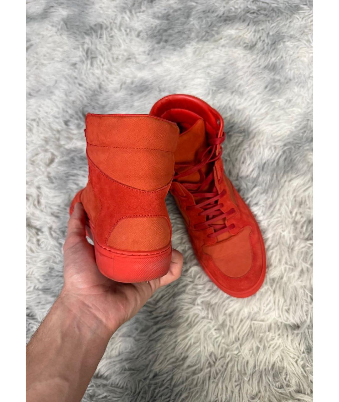 BALENCIAGA Красные высокие кроссовки / кеды, фото 4