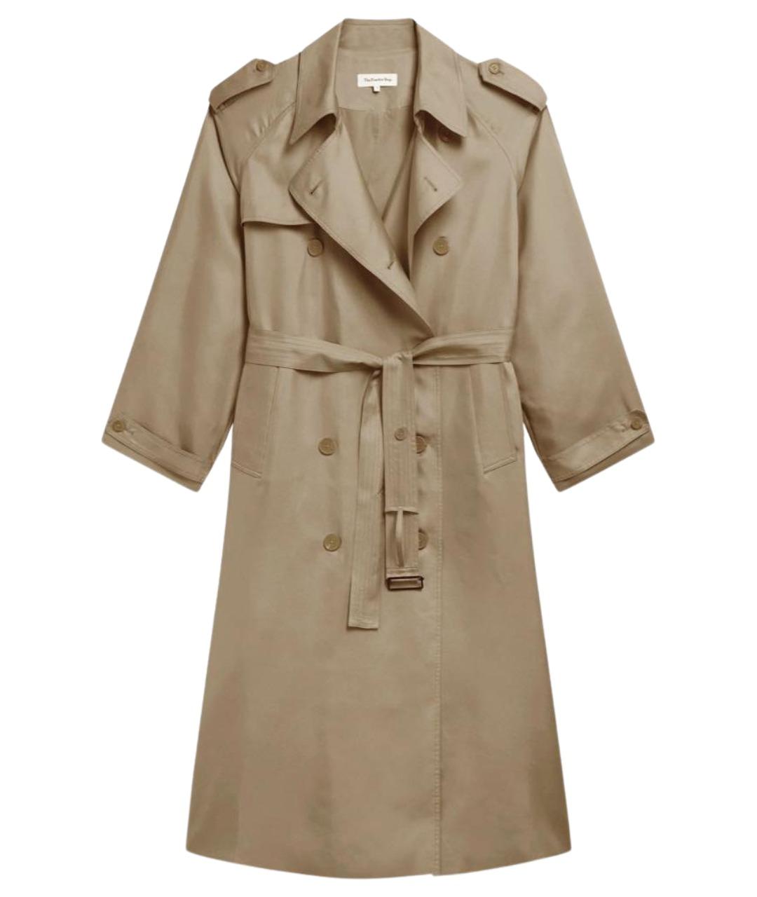 THE FRANKIE SHOP Бежевый шелковый тренч/плащ, фото 1