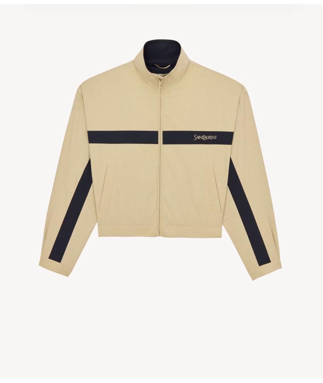 SAINT LAURENT Бежевая хлопковая куртка, фото 1