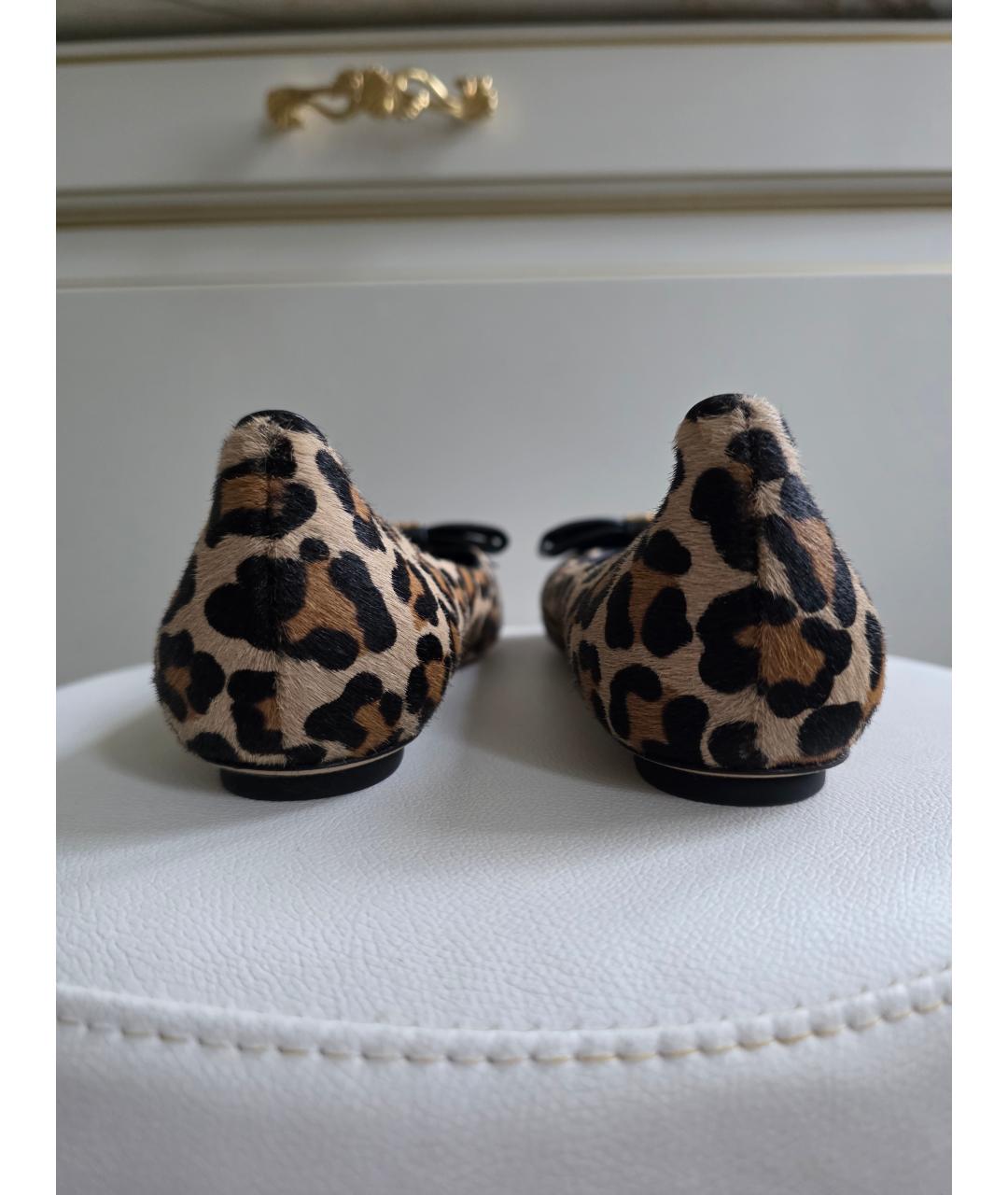 LOUIS VUITTON Коричневые кожаные балетки, фото 4