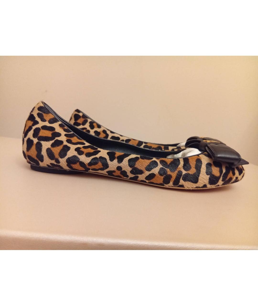 LOUIS VUITTON Коричневые кожаные балетки, фото 7