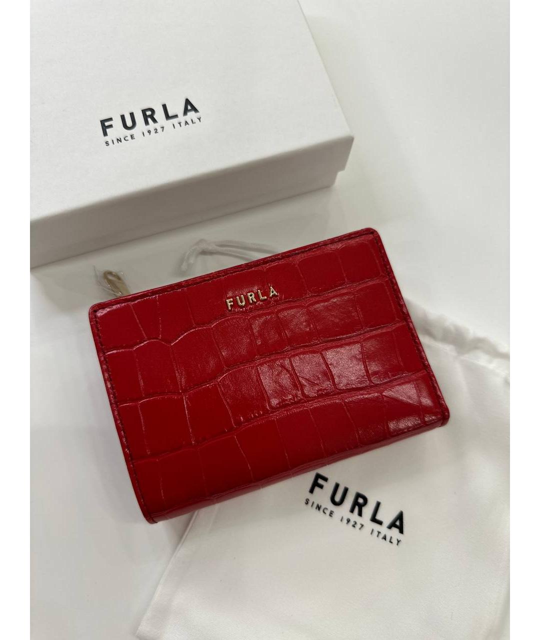 FURLA Красный кожаный кошелек, фото 2