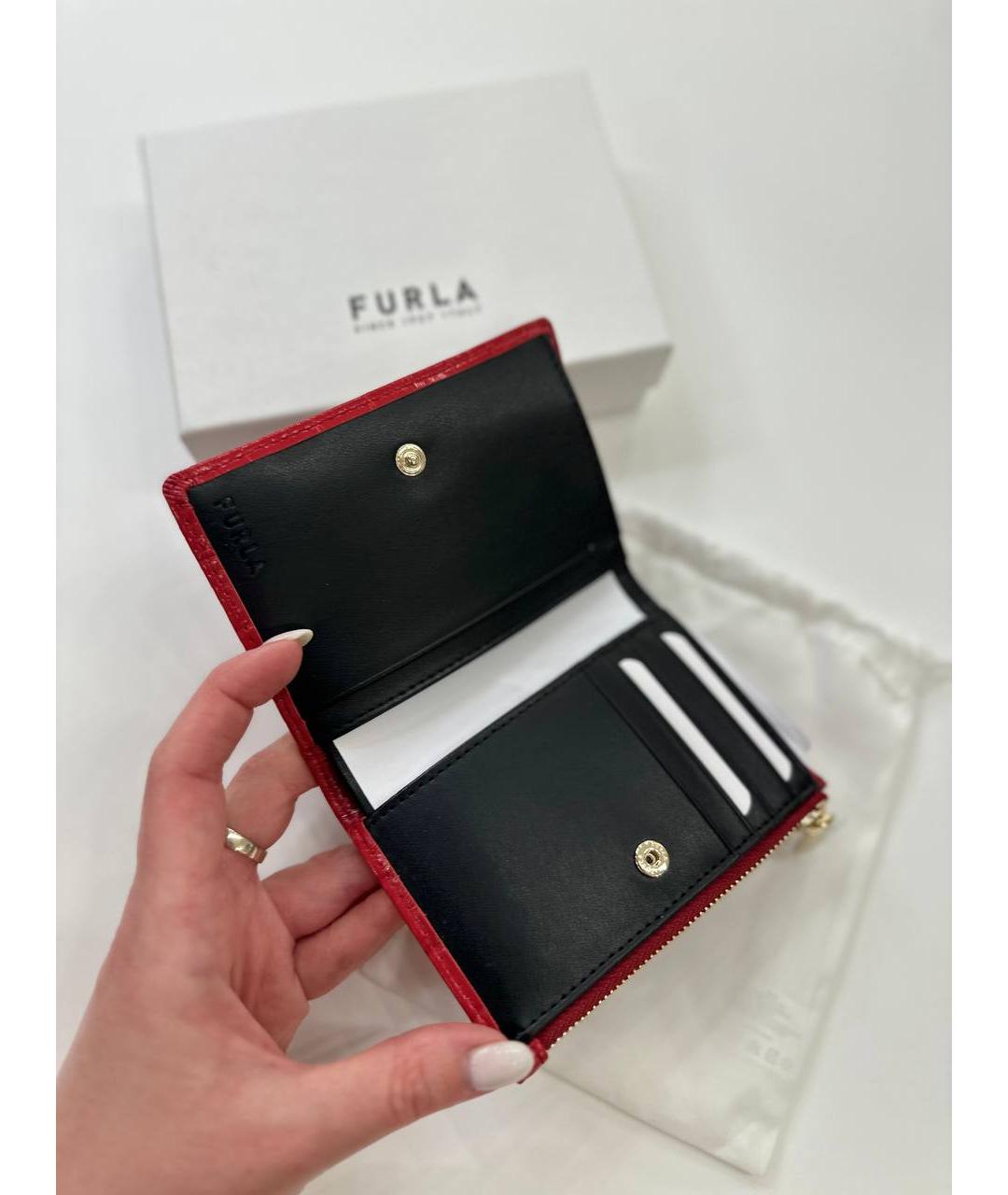 FURLA Красный кожаный кошелек, фото 6