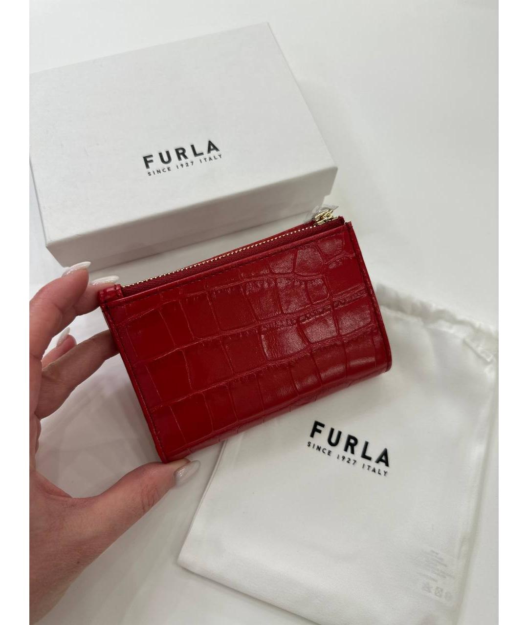 FURLA Красный кожаный кошелек, фото 3