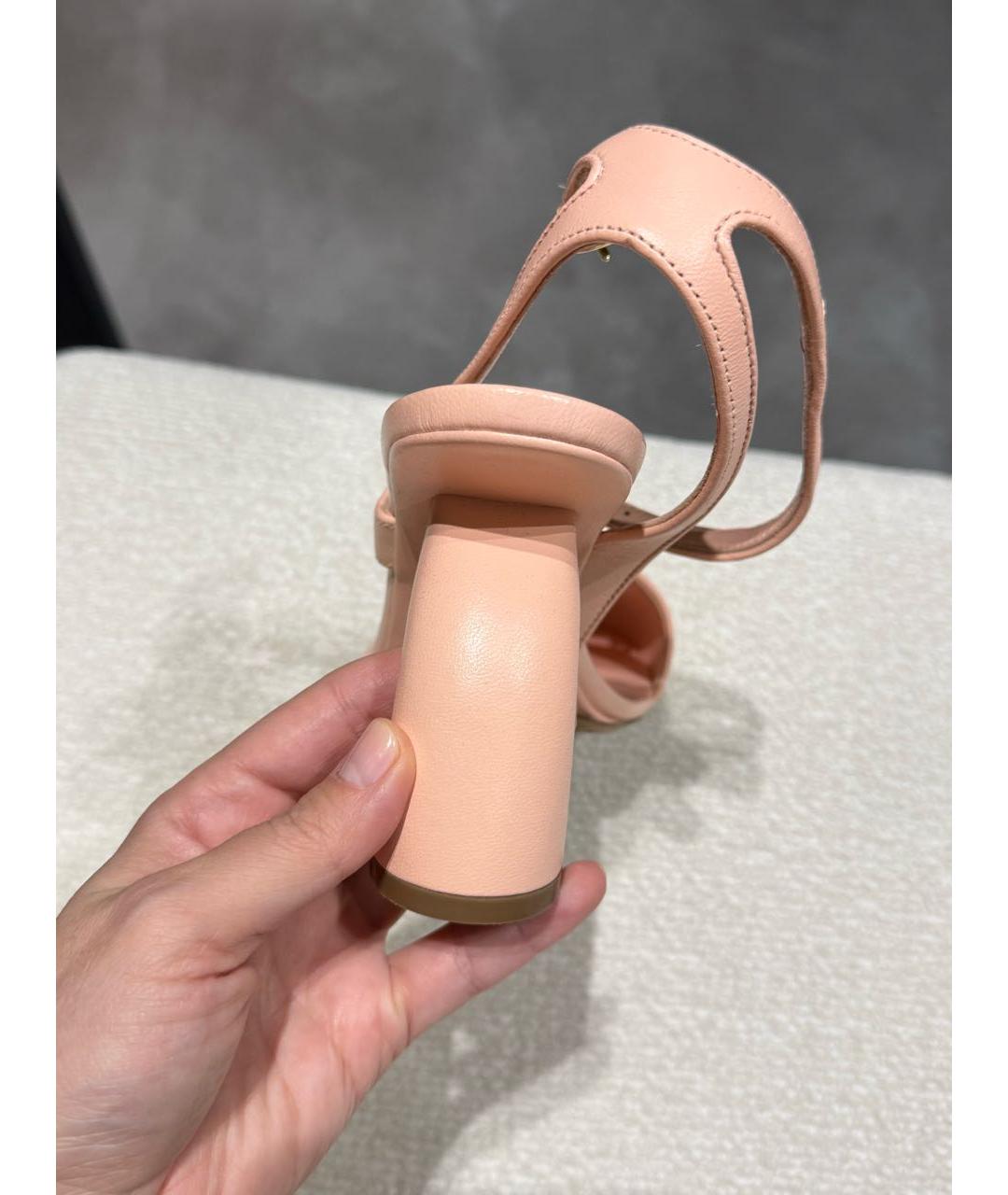 DRIES VAN NOTEN Розовые кожаные босоножки, фото 2