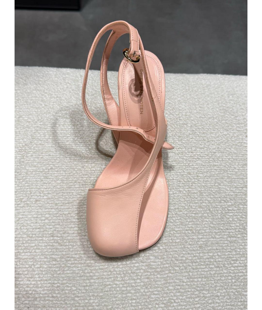 DRIES VAN NOTEN Розовые кожаные босоножки, фото 8