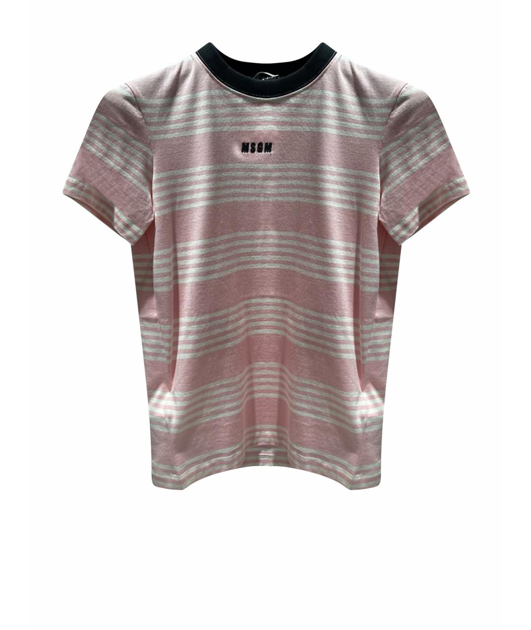 MSGM Розовая хлопковая футболка, фото 1