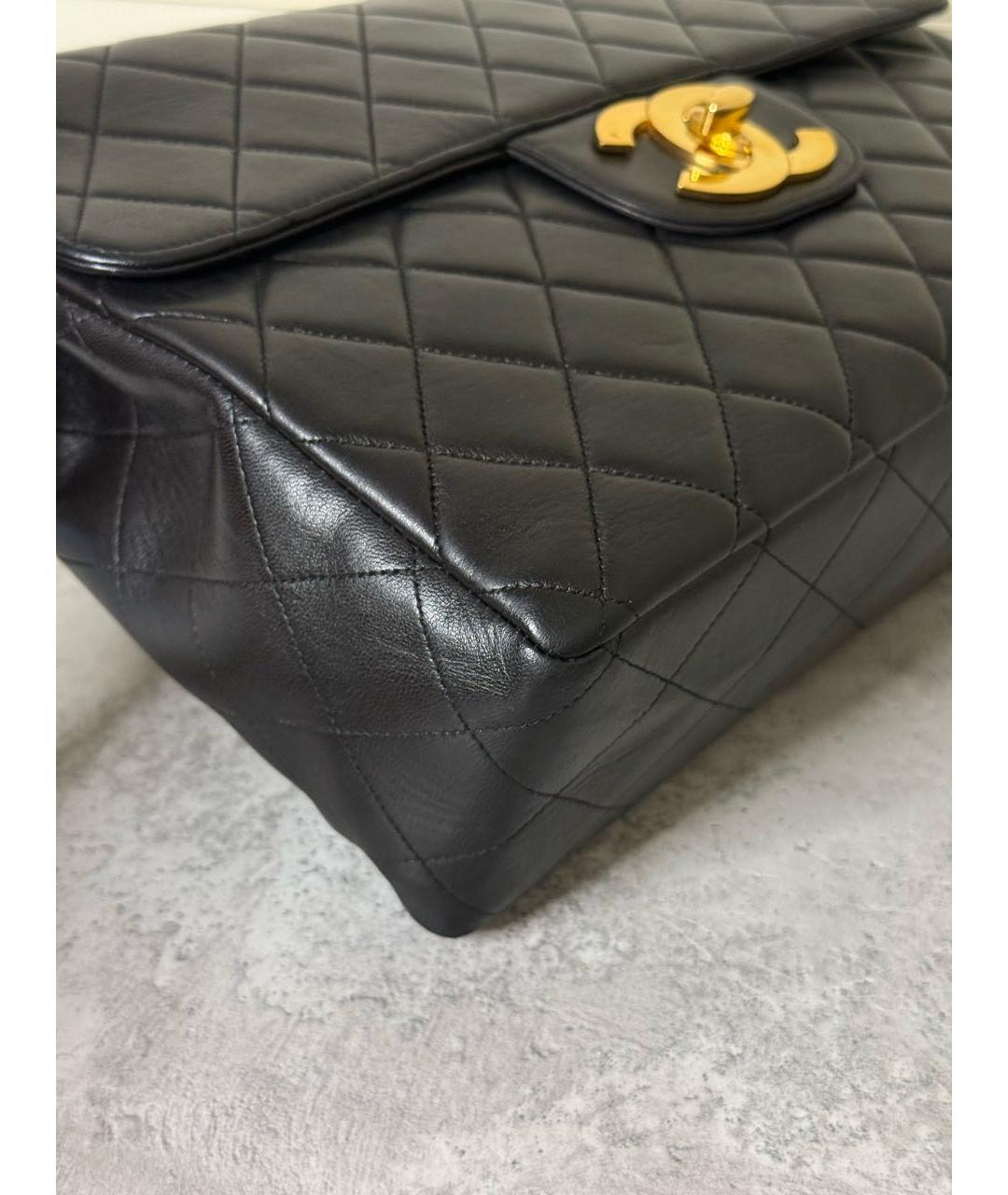 CHANEL Черная кожаная сумка через плечо, фото 6
