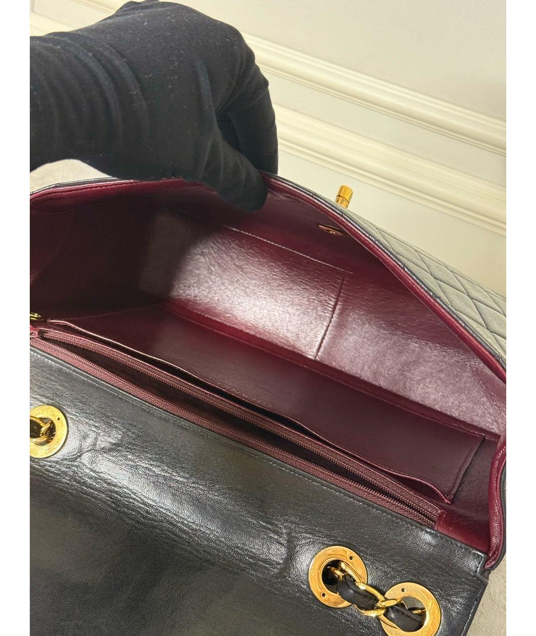 CHANEL Черная кожаная сумка через плечо, фото 4