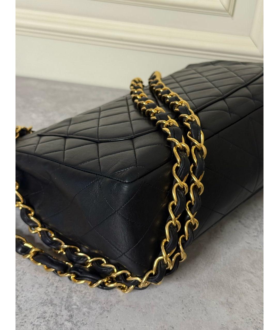 CHANEL Черная кожаная сумка через плечо, фото 8