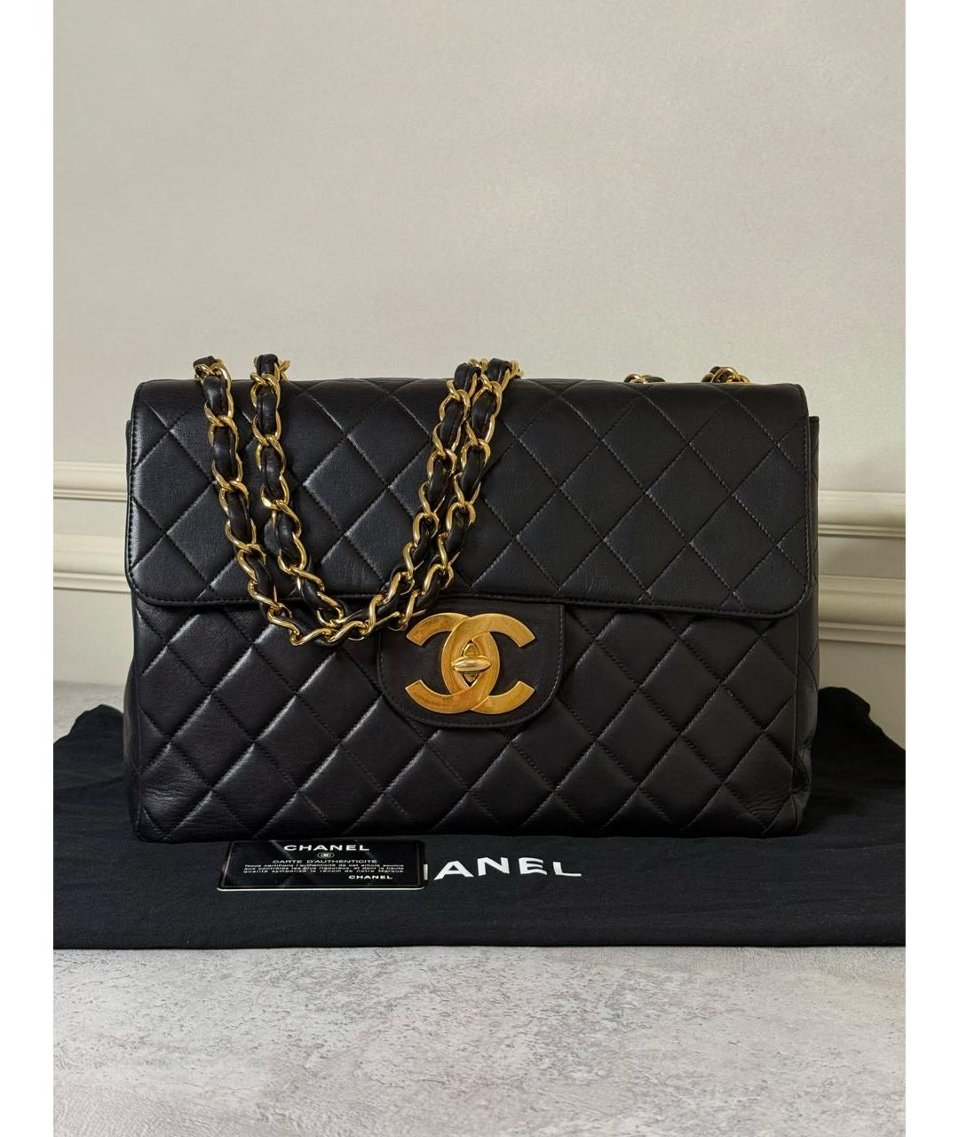 CHANEL Черная кожаная сумка через плечо, фото 9