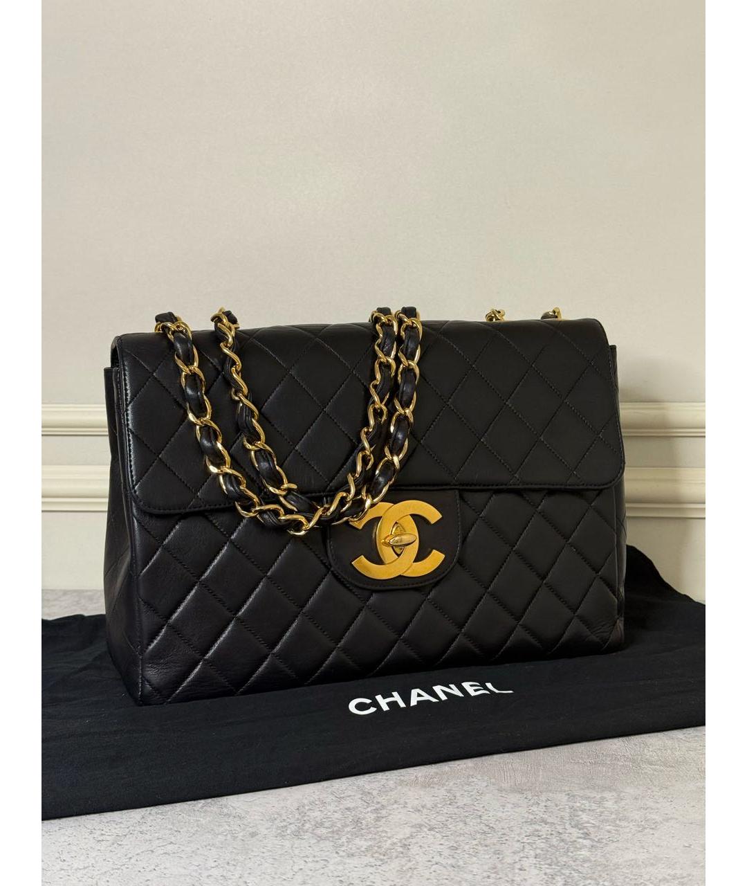 CHANEL Черная кожаная сумка через плечо, фото 2