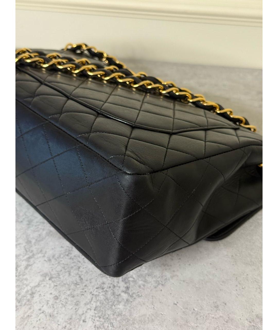 CHANEL Черная кожаная сумка через плечо, фото 7