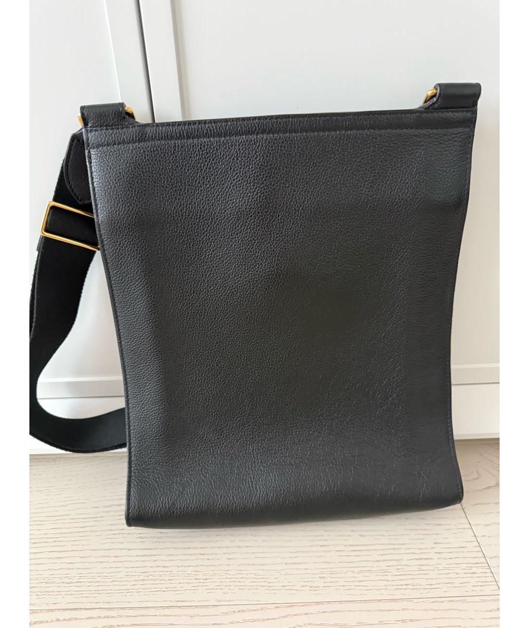 MULBERRY Черная кожаная сумка на плечо, фото 3