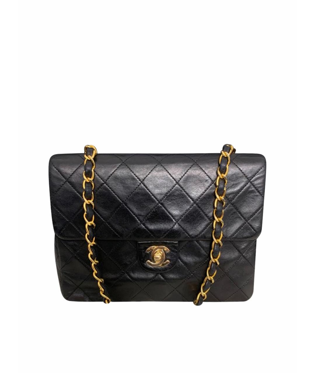 CHANEL Черная кожаная сумка через плечо, фото 1