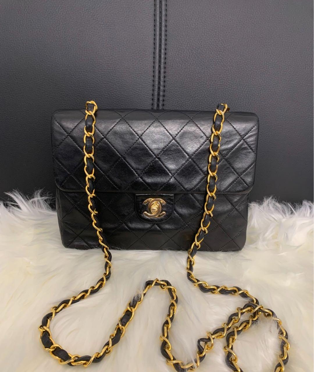 CHANEL Черная кожаная сумка через плечо, фото 6