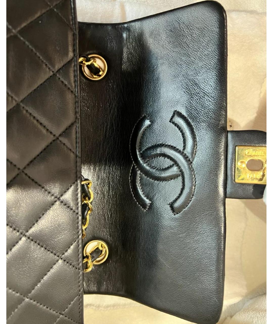 CHANEL Черная кожаная сумка через плечо, фото 5