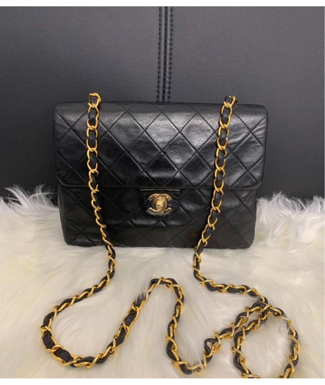CHANEL Черная кожаная сумка через плечо, фото 2