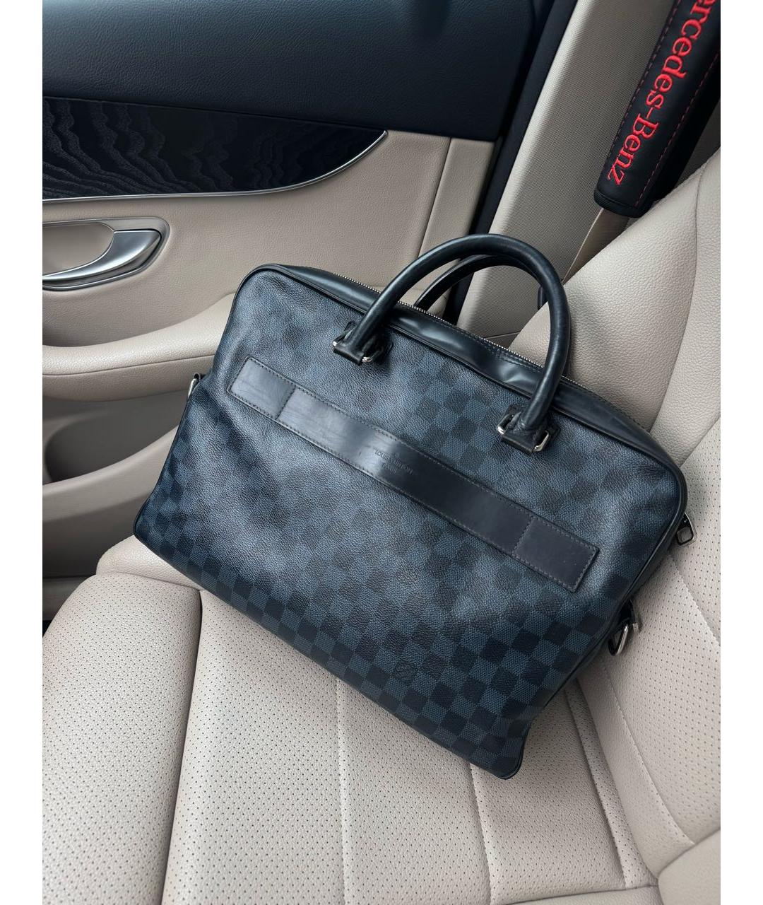 LOUIS VUITTON Темно-синий портфель, фото 3