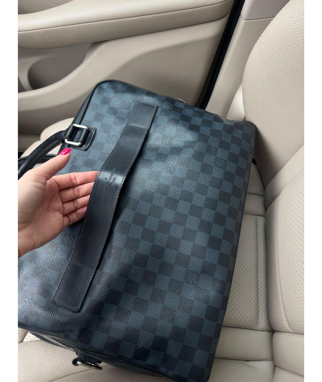 LOUIS VUITTON Темно-синий портфель, фото 4