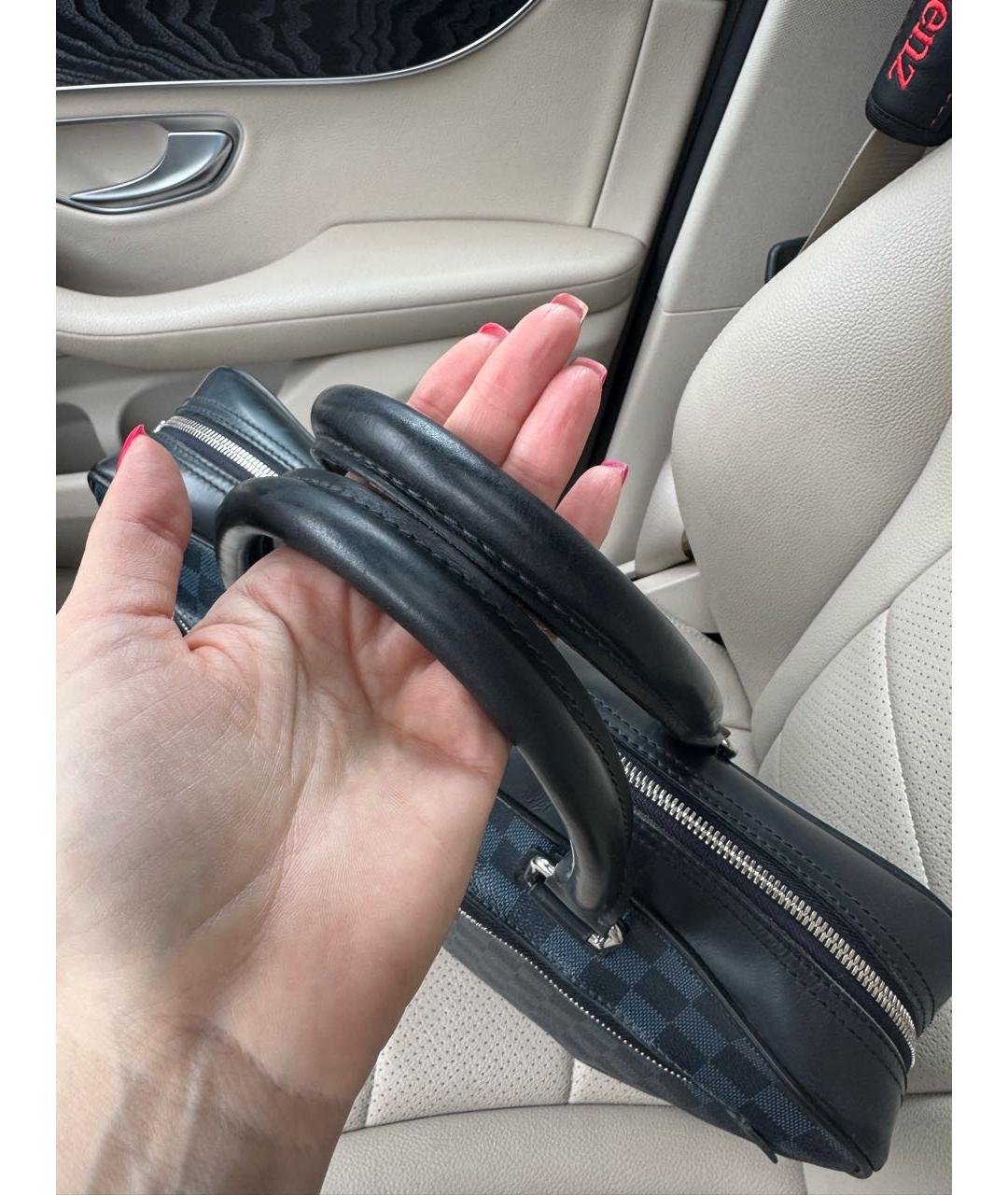 LOUIS VUITTON Темно-синий портфель, фото 6