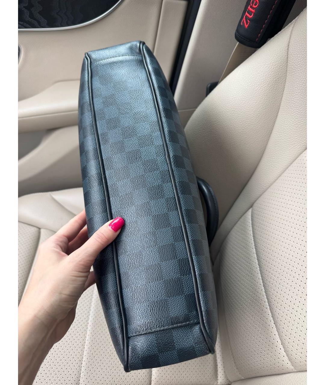 LOUIS VUITTON Темно-синий портфель, фото 5