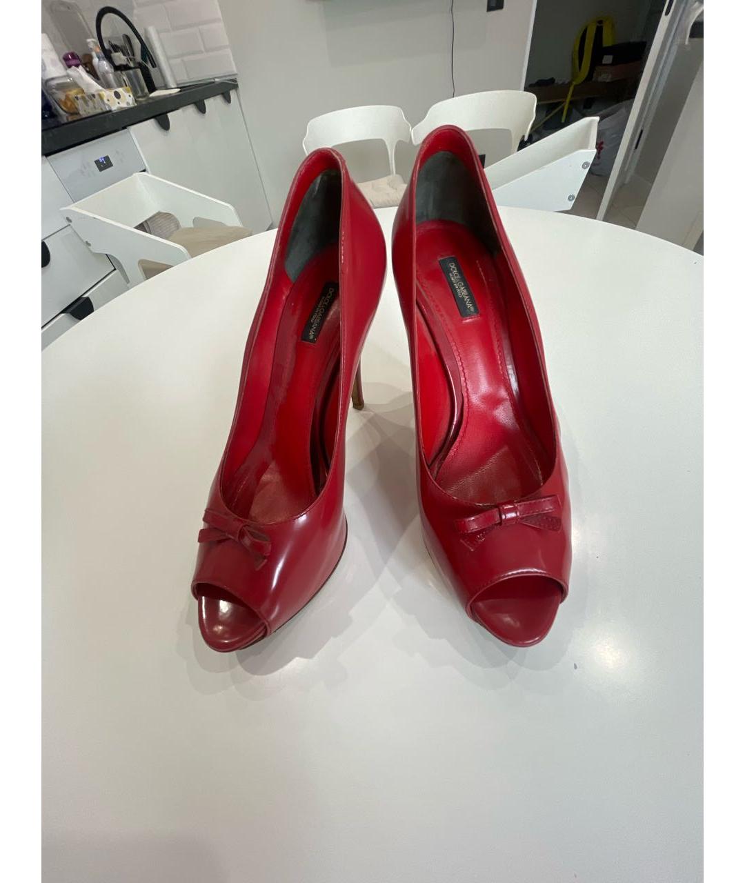 DOLCE&GABBANA Красные туфли из лакированной кожи, фото 2