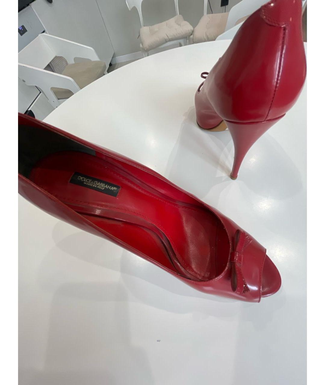 DOLCE&GABBANA Красные туфли из лакированной кожи, фото 5