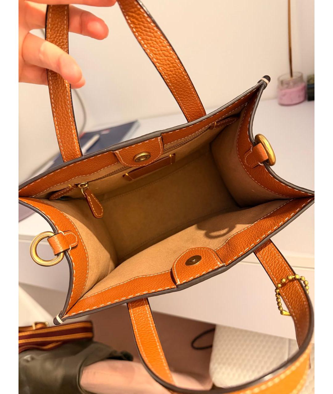 COACH Бежевая сумка тоут, фото 4