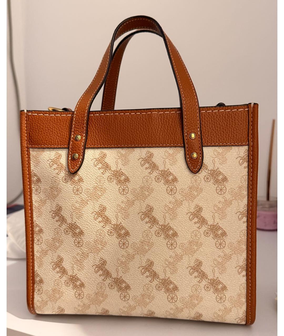 COACH Бежевая сумка тоут, фото 3