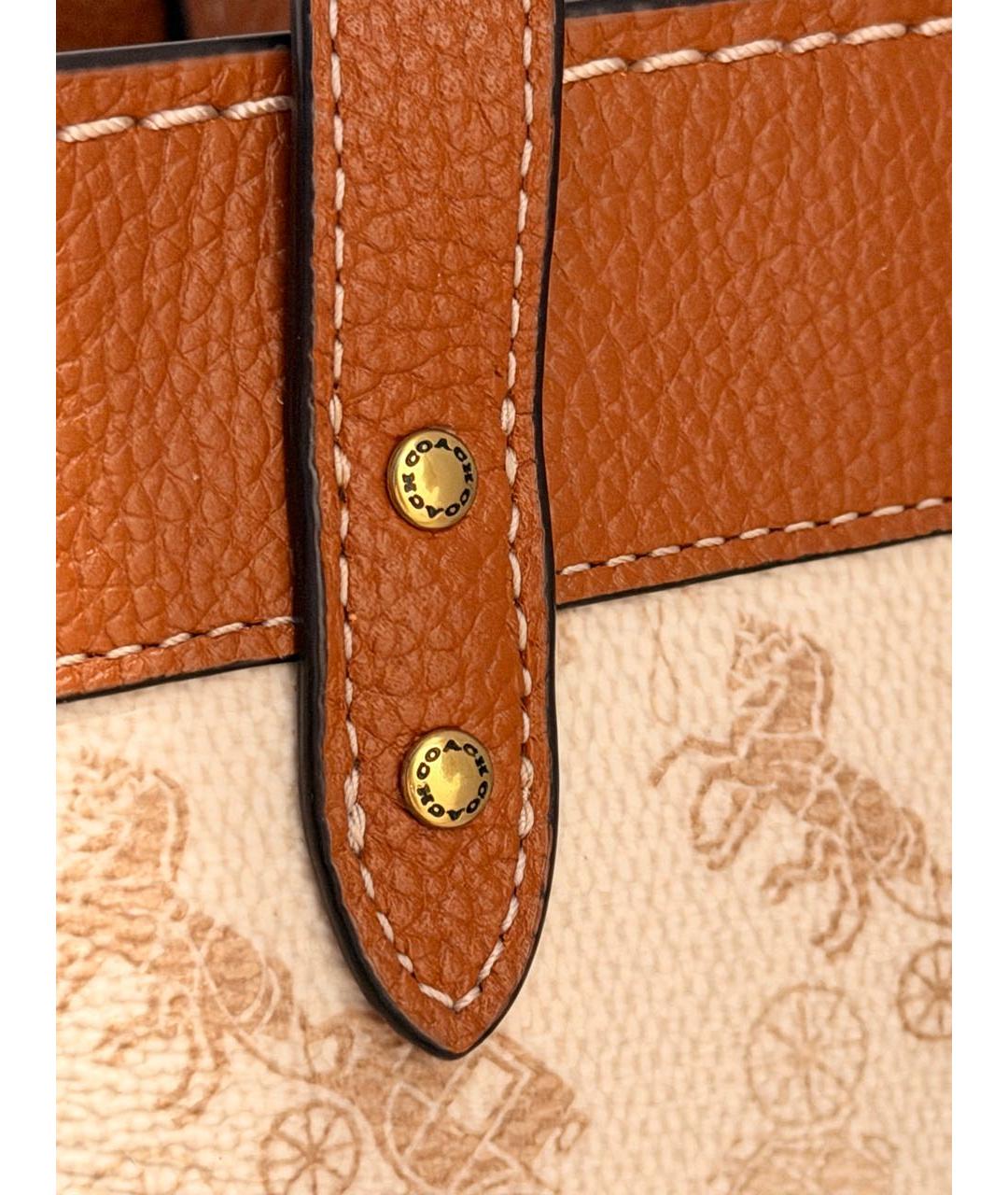 COACH Бежевая сумка тоут, фото 7