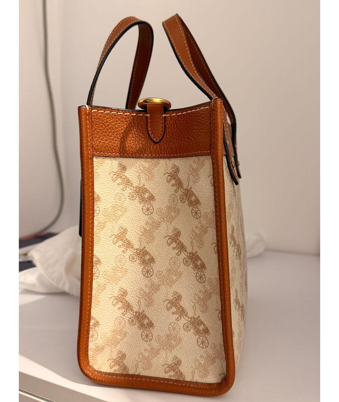 COACH Бежевая сумка тоут, фото 2