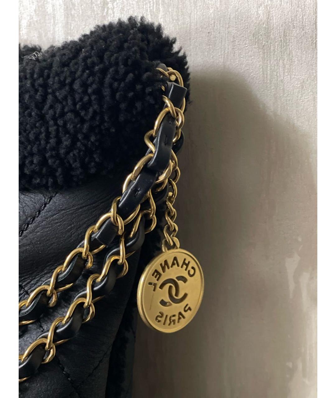 CHANEL Черная кожаная сумка тоут, фото 3