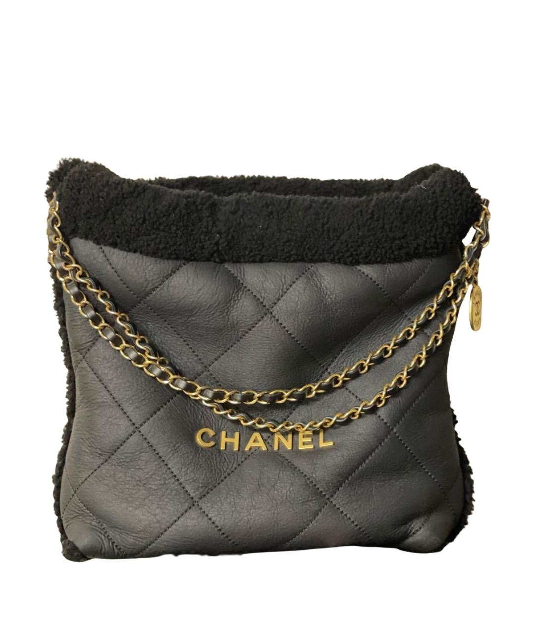 CHANEL Черная кожаная сумка тоут, фото 1