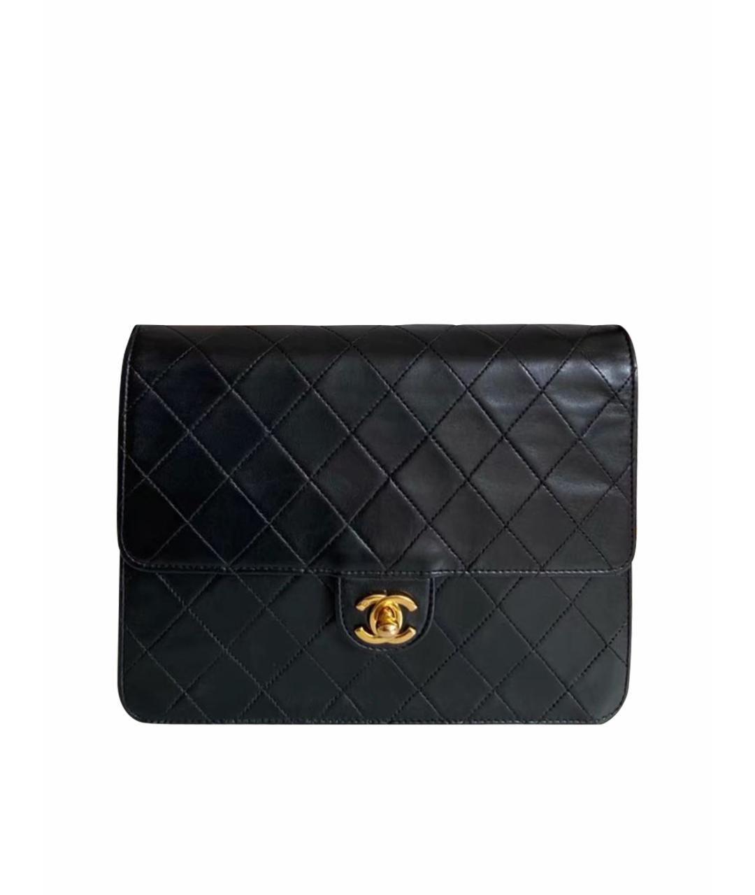 CHANEL Черная кожаная сумка через плечо, фото 1