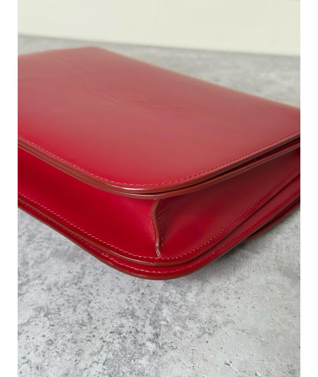 CELINE Красная кожаная сумка через плечо, фото 7