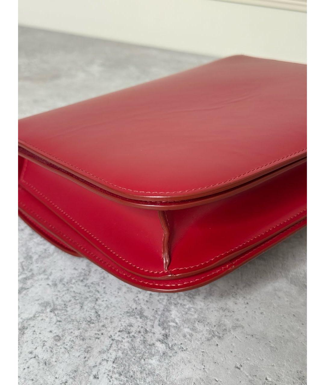 CELINE Красная кожаная сумка через плечо, фото 8