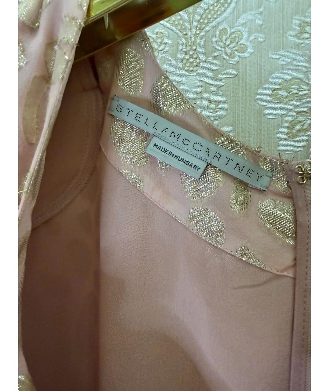 STELLA MCCARTNEY Бежевое шифоновое коктейльное платье, фото 3