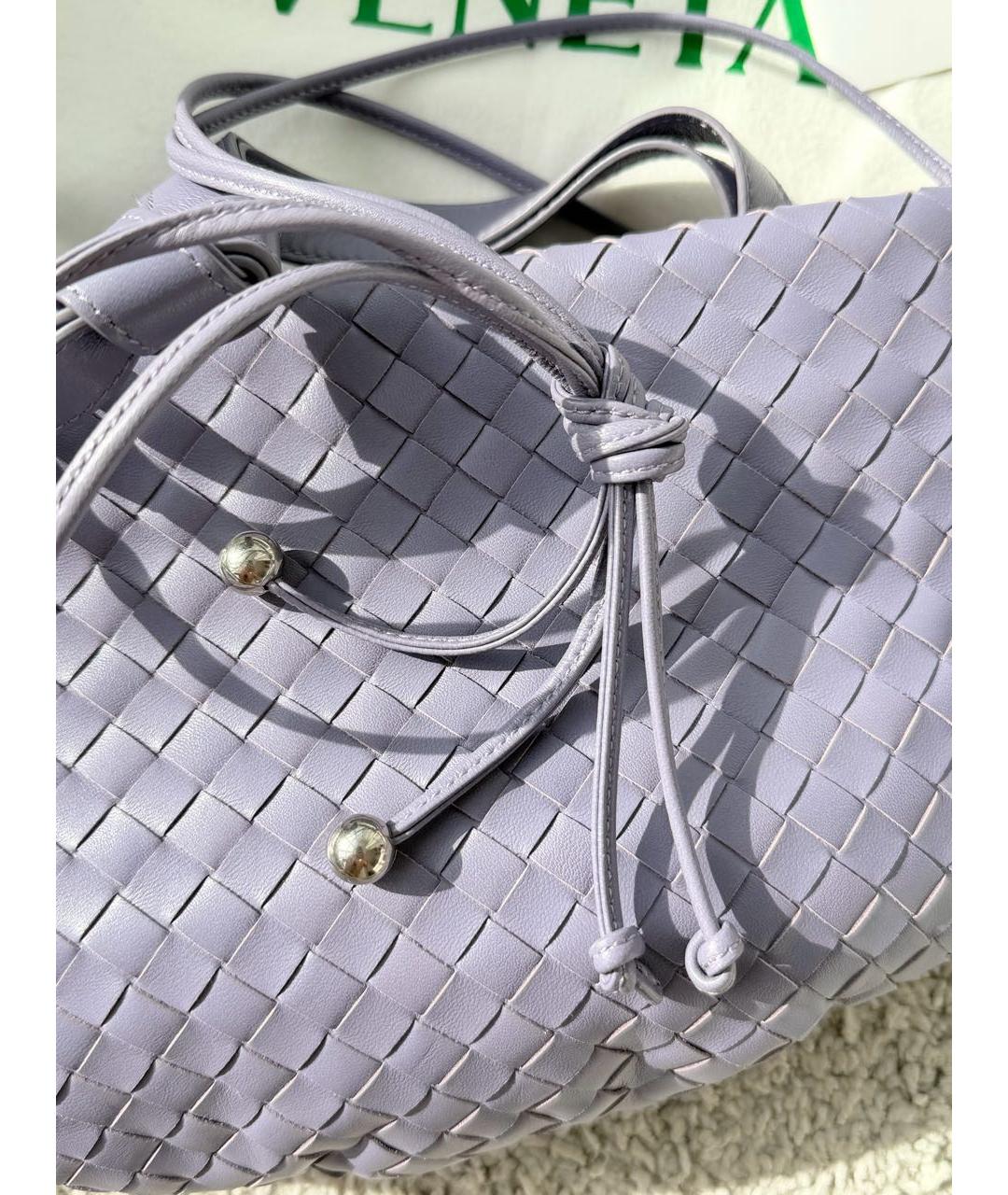 BOTTEGA VENETA Фиолетовая кожаная сумка через плечо, фото 8