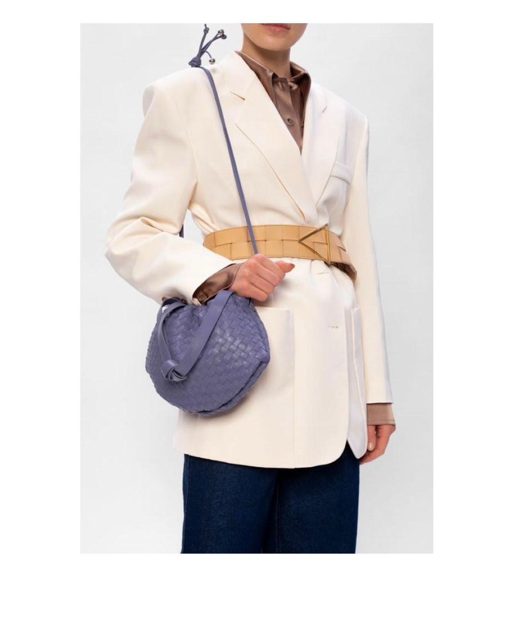 BOTTEGA VENETA Фиолетовая кожаная сумка через плечо, фото 2