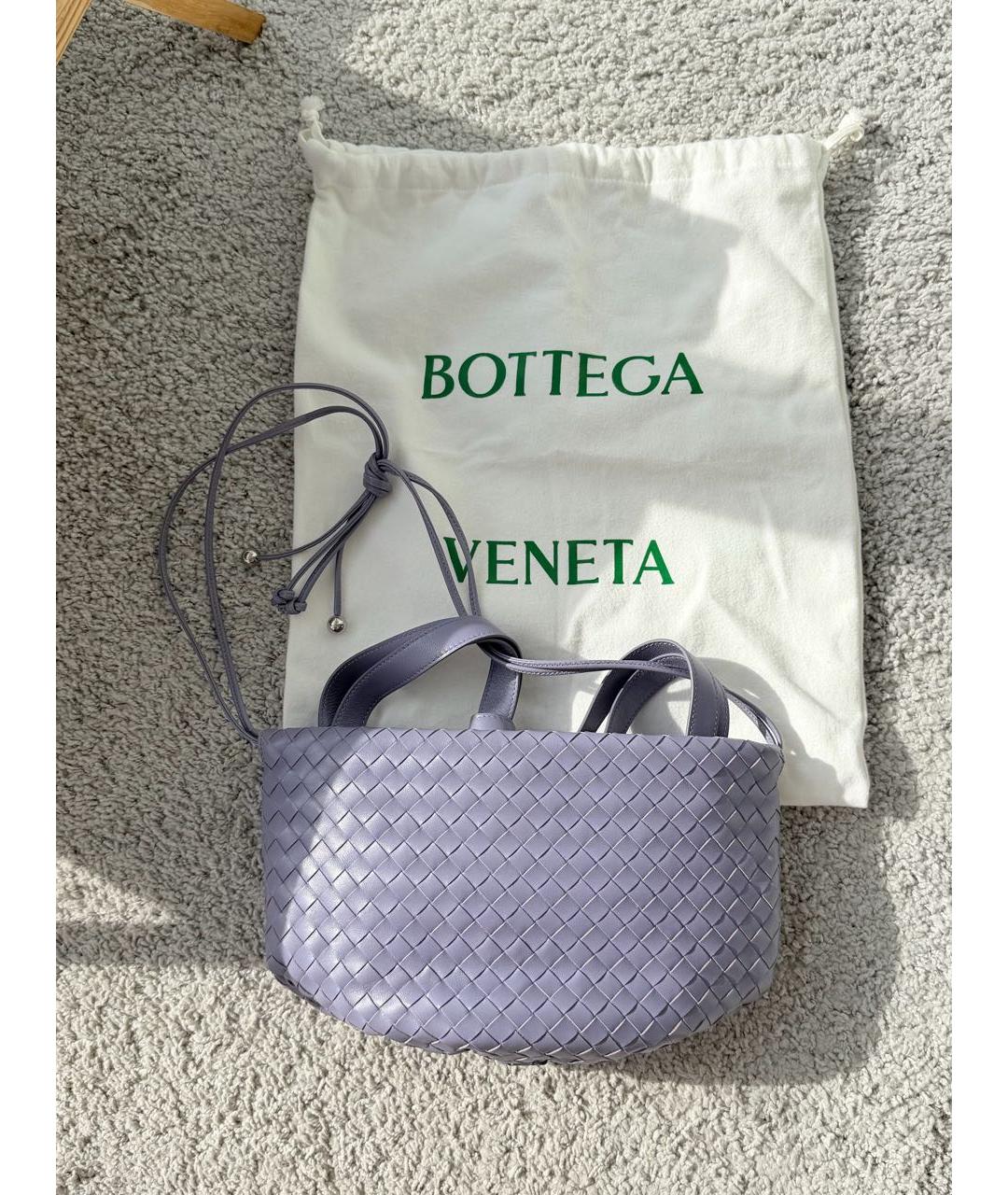 BOTTEGA VENETA Фиолетовая кожаная сумка через плечо, фото 3