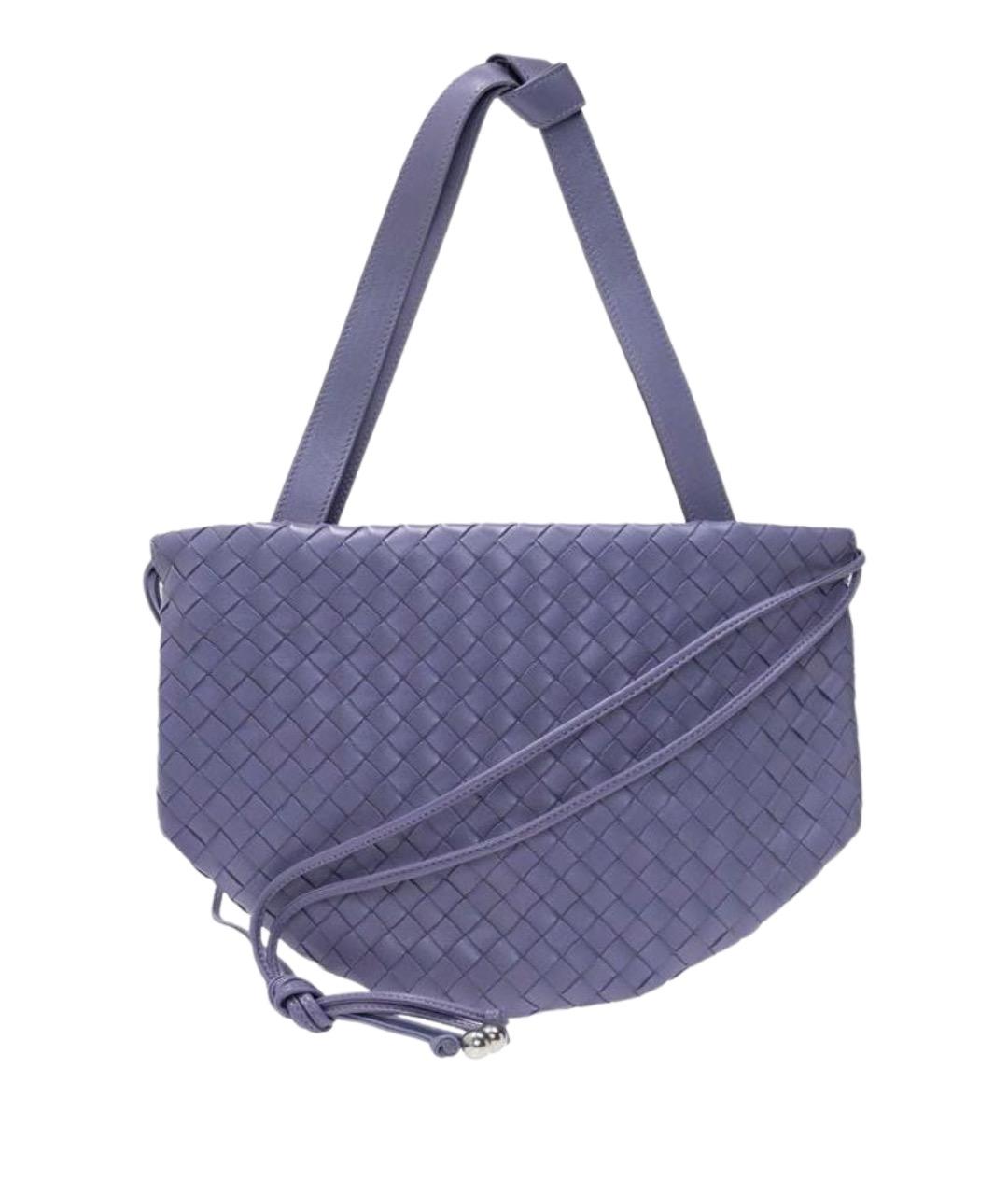 BOTTEGA VENETA Фиолетовая кожаная сумка через плечо, фото 1